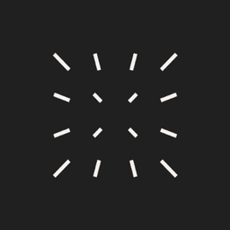 Periodic Labs radiating dash grid brand logo mark on dark background