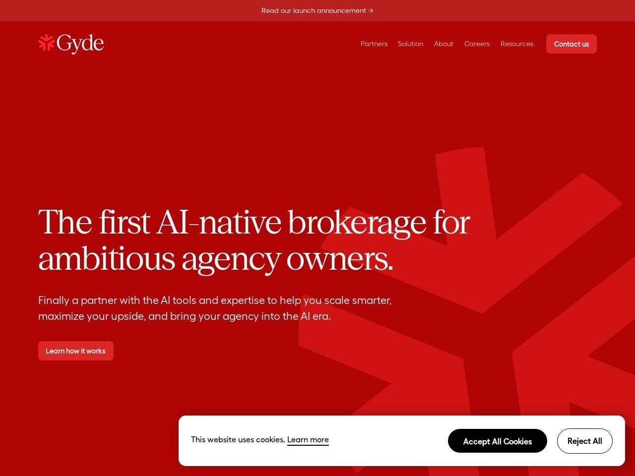 Gyde product interface dashboard screenshot homepage view
