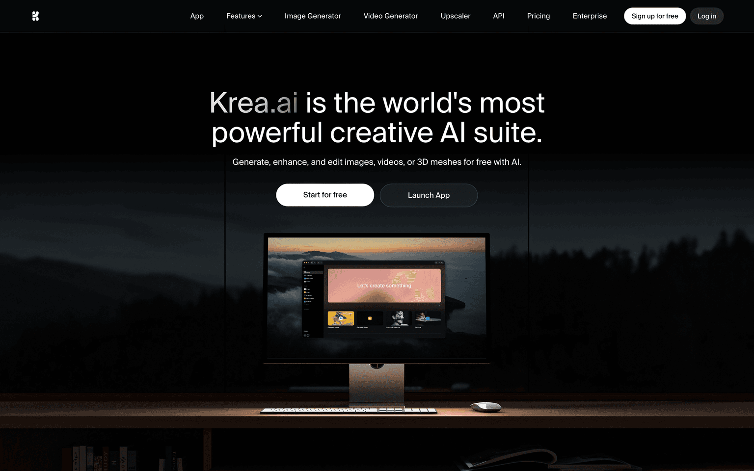 Krea AI ai art & image creation tool screenshot
