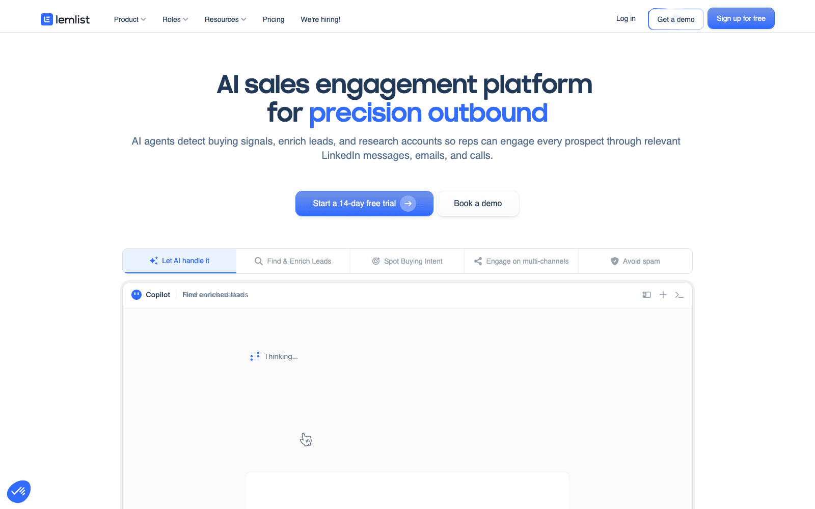 Lemlist sales & revops tool screenshot