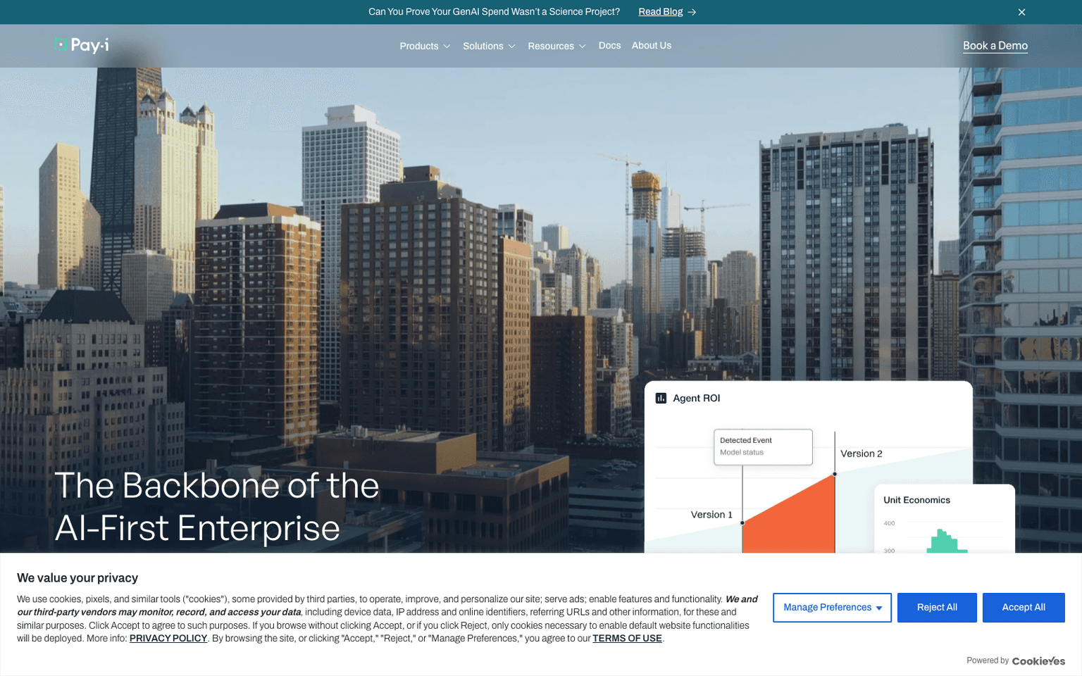 Pay-i ai infrastructure tool screenshot