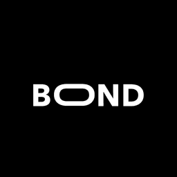 Bond logo, a white BOND wordmark on black for the AI chief-of-staff agent in Slack