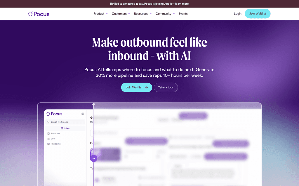Pocus: AI Sales Intelligence That 10x's Sales Teams