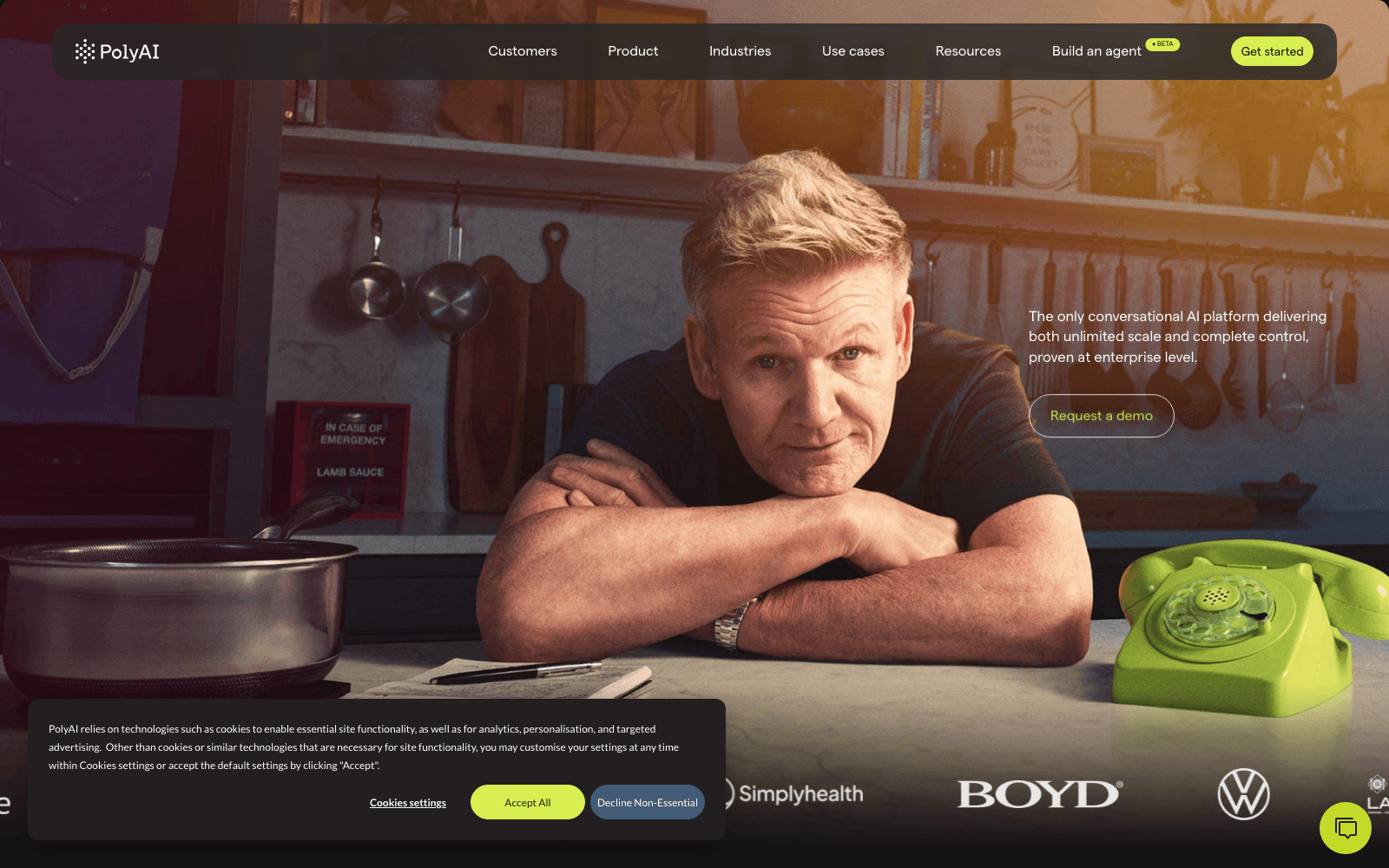 PolyAI voice ai tool screenshot