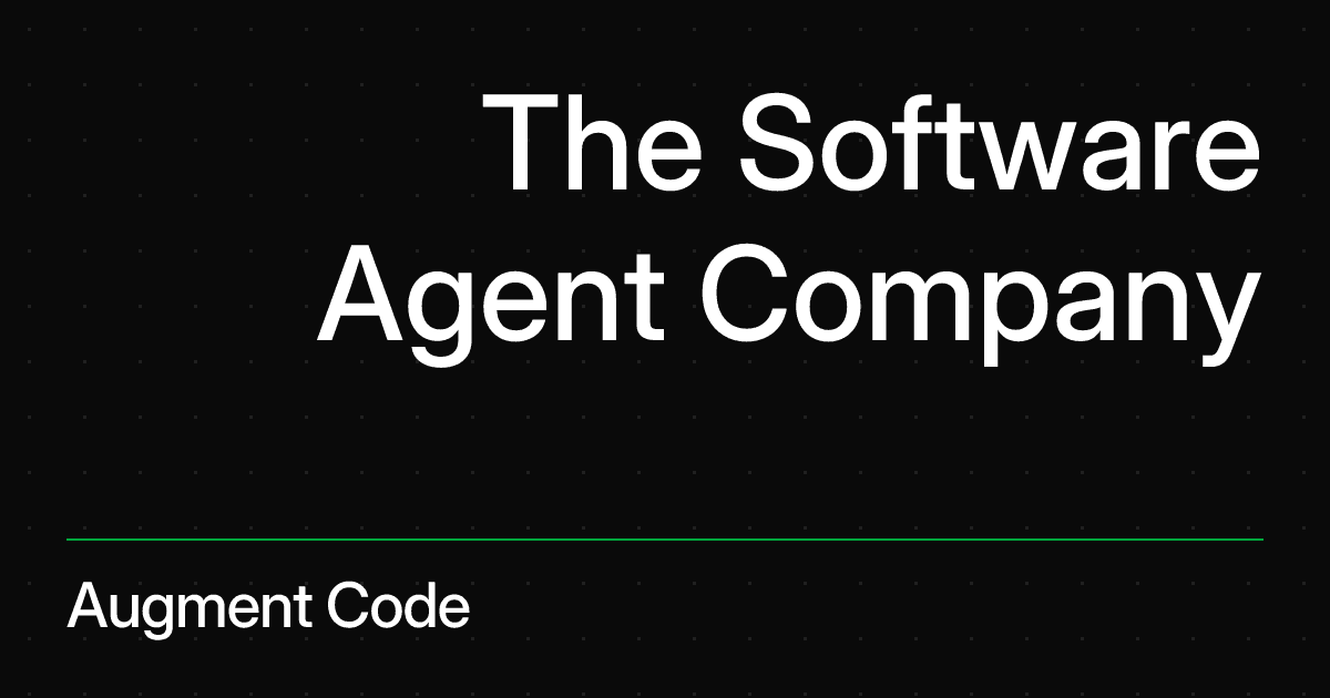 Augment Code AI Software Agent Screenshot