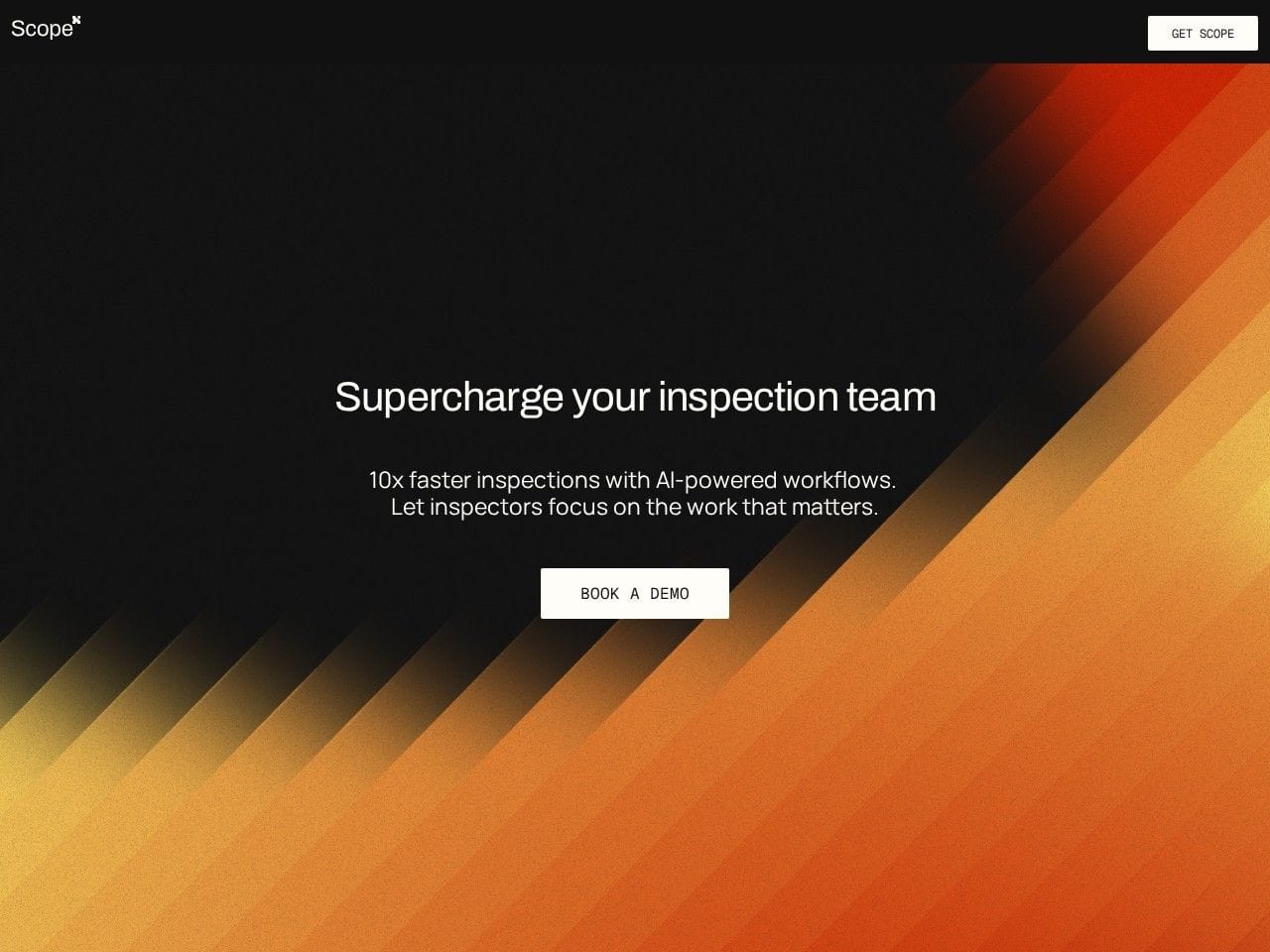 Scope product interface dashboard screenshot homepage view