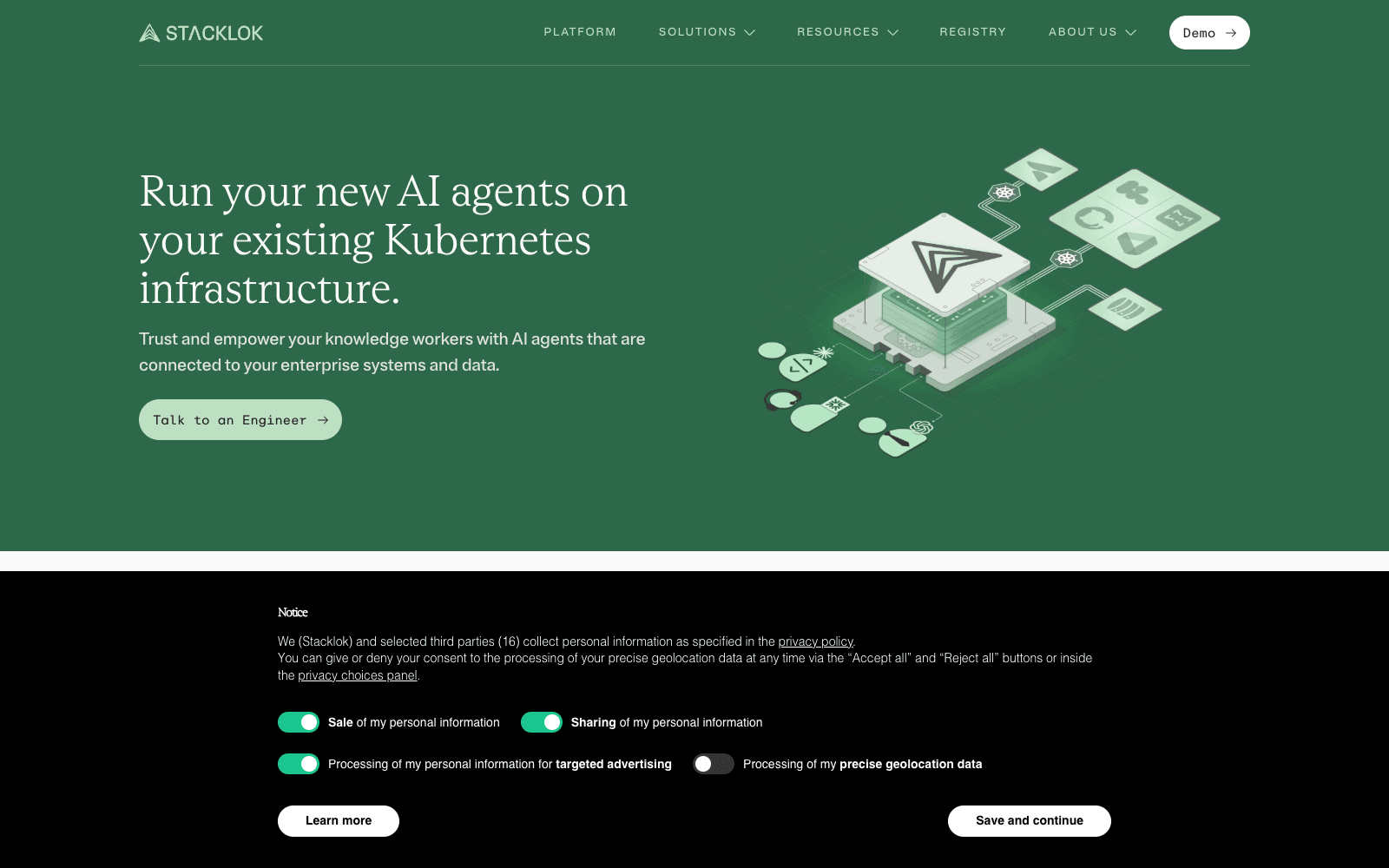 Stacklok security & governance tool screenshot