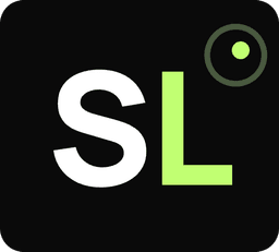 Staffing Leads logo, a black rounded square with white S L letters and a green accent dot