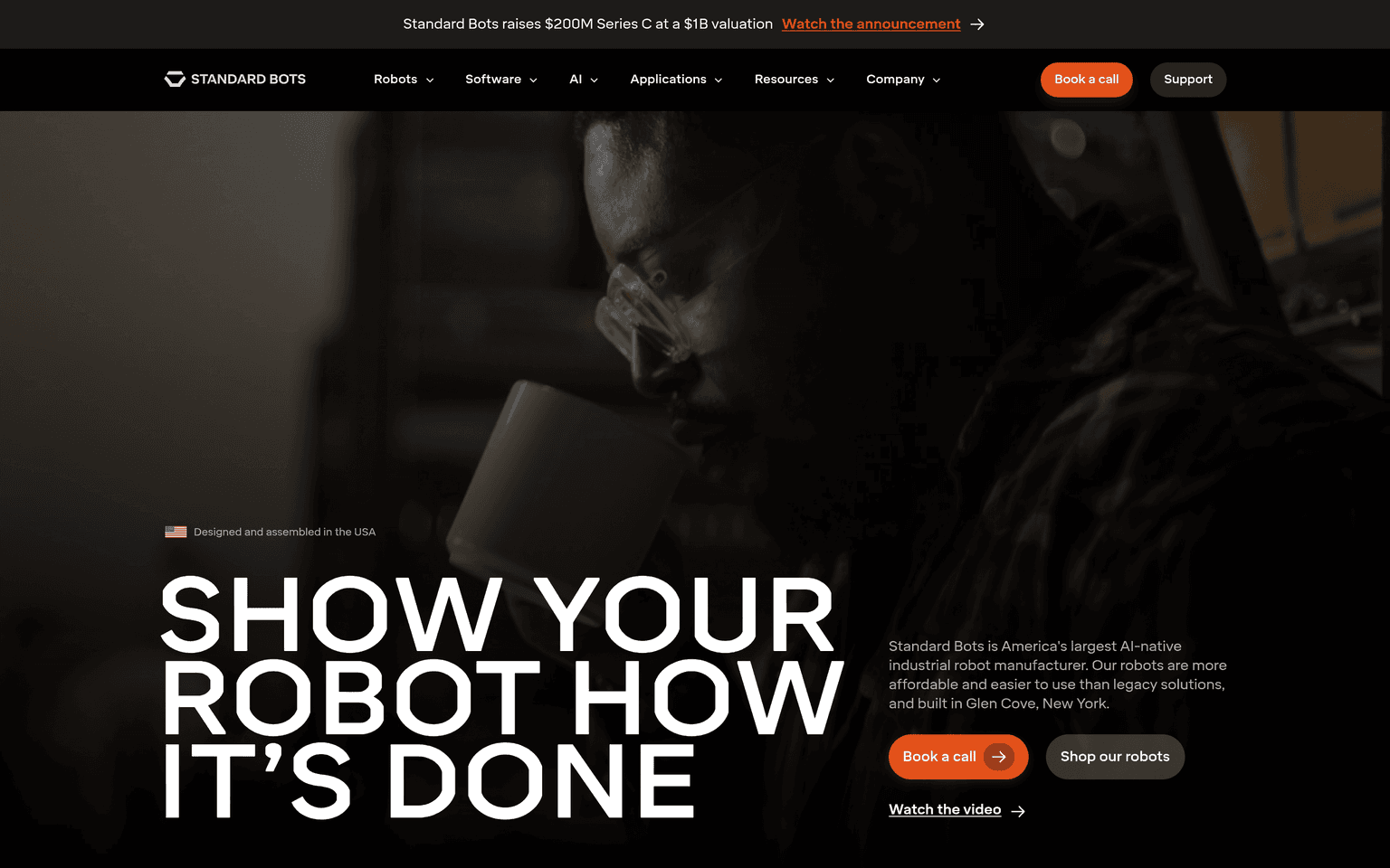 Standard Bots product interface dashboard screenshot homepage view
