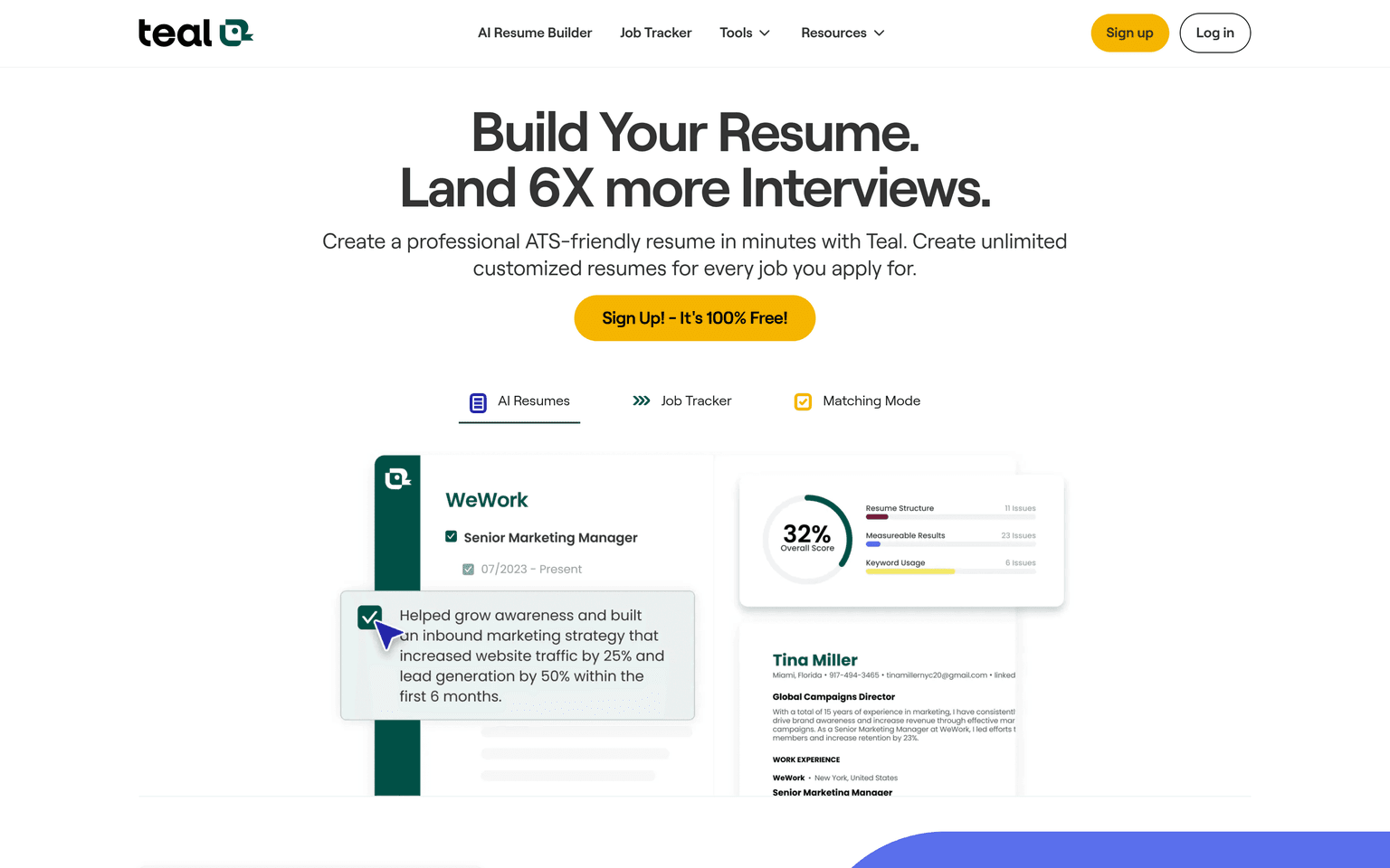 Teal product interface dashboard screenshot homepage view