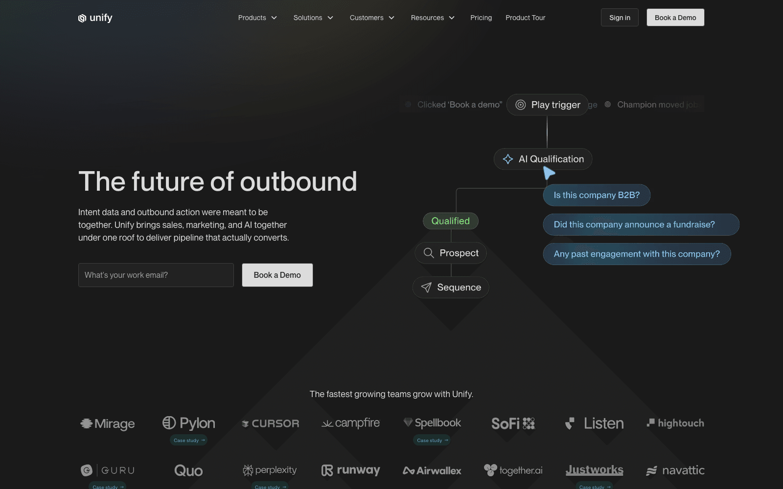 Unify sales & revops tool screenshot