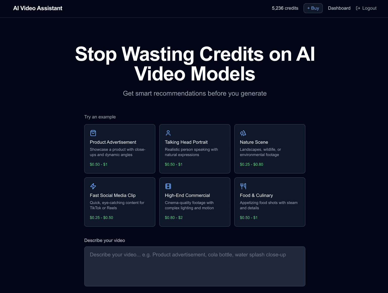 Pick AI Videos video creation tool screenshot