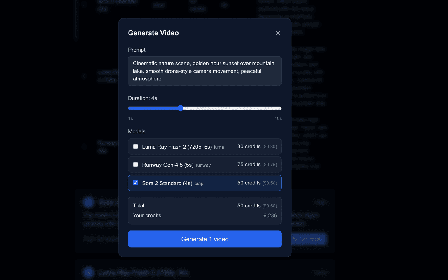 Pick AI Videos video creation tool screenshot