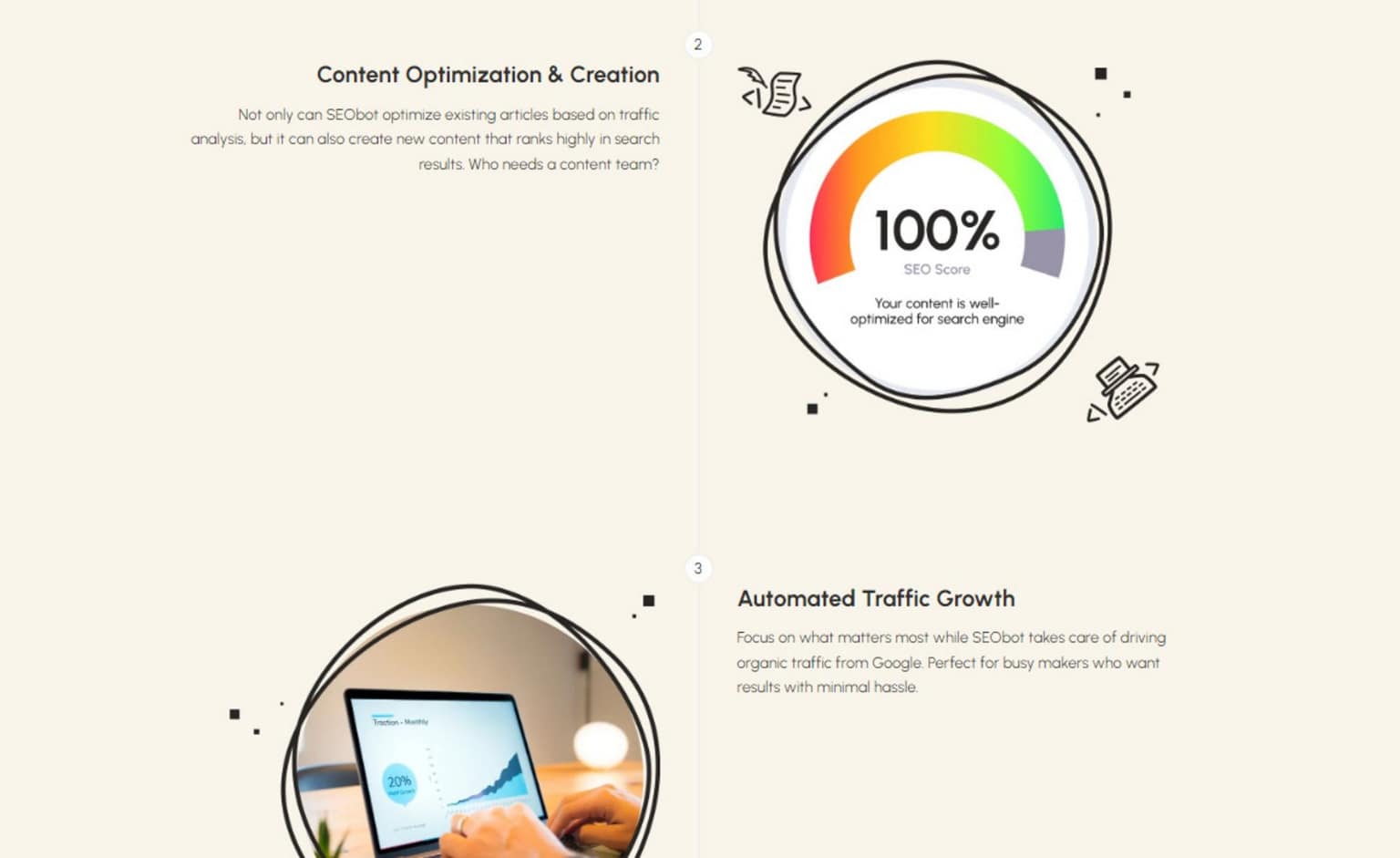 SEObot marketing & seo tool screenshot