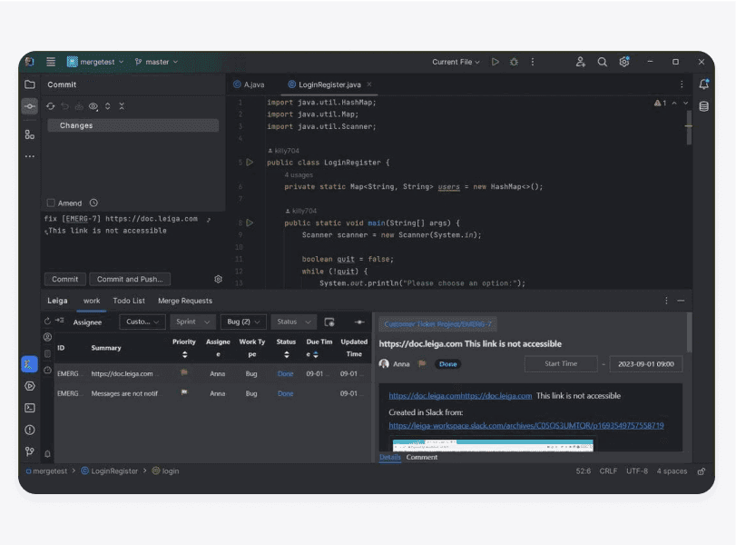Leiga workflow automation tool screenshot 2