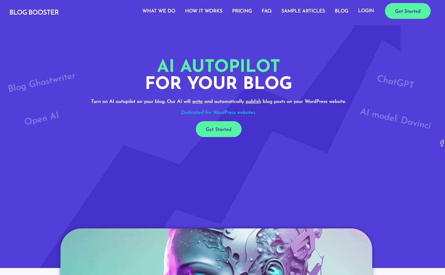 AI-driven blogging tool interface