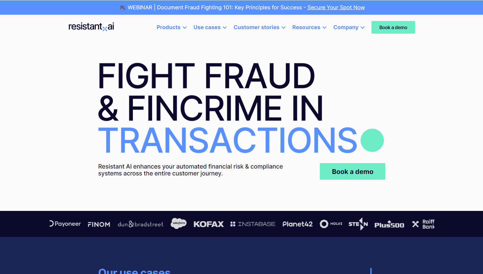 AI-driven fraud detection dashboard
