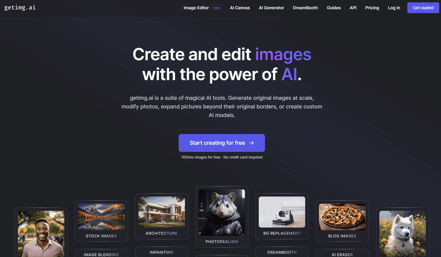 AI-driven image creation interface.