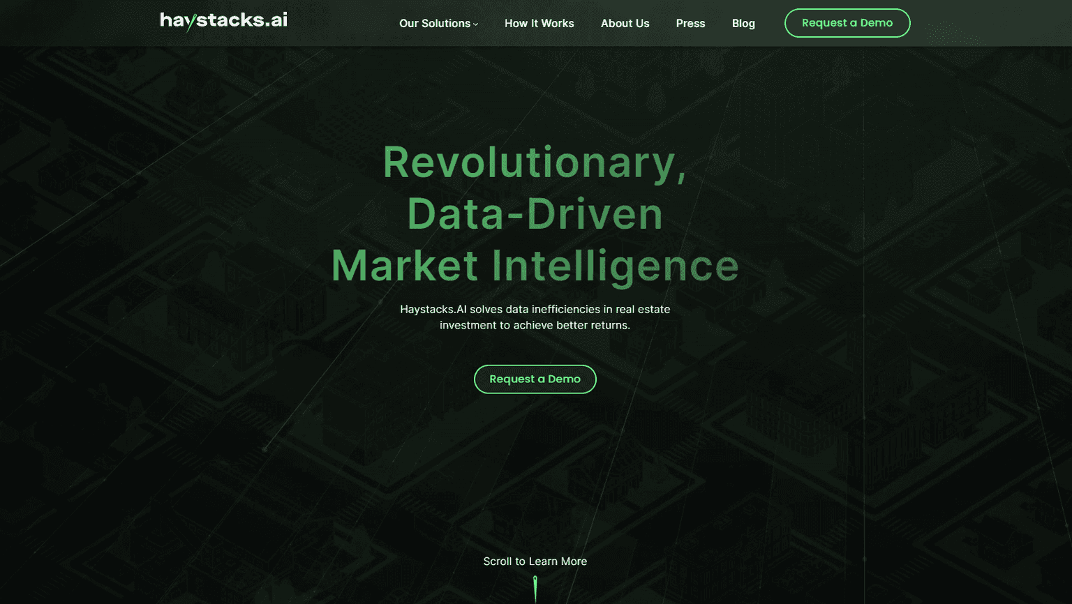 AI-driven real estate market intelligence interface