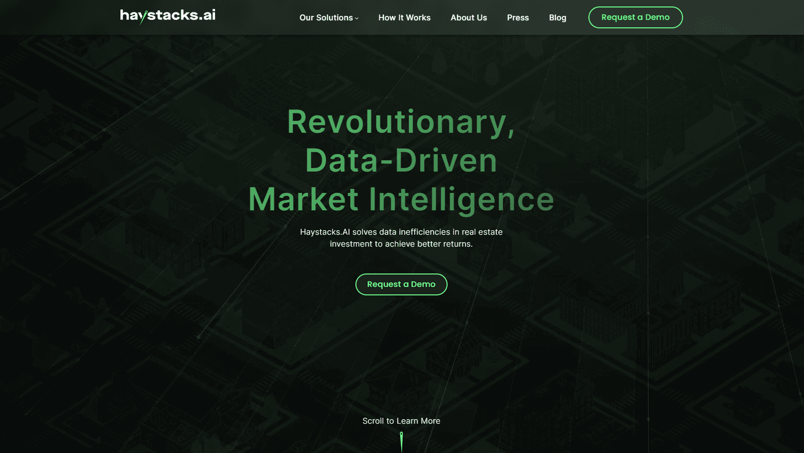 AI-driven real estate market intelligence interface