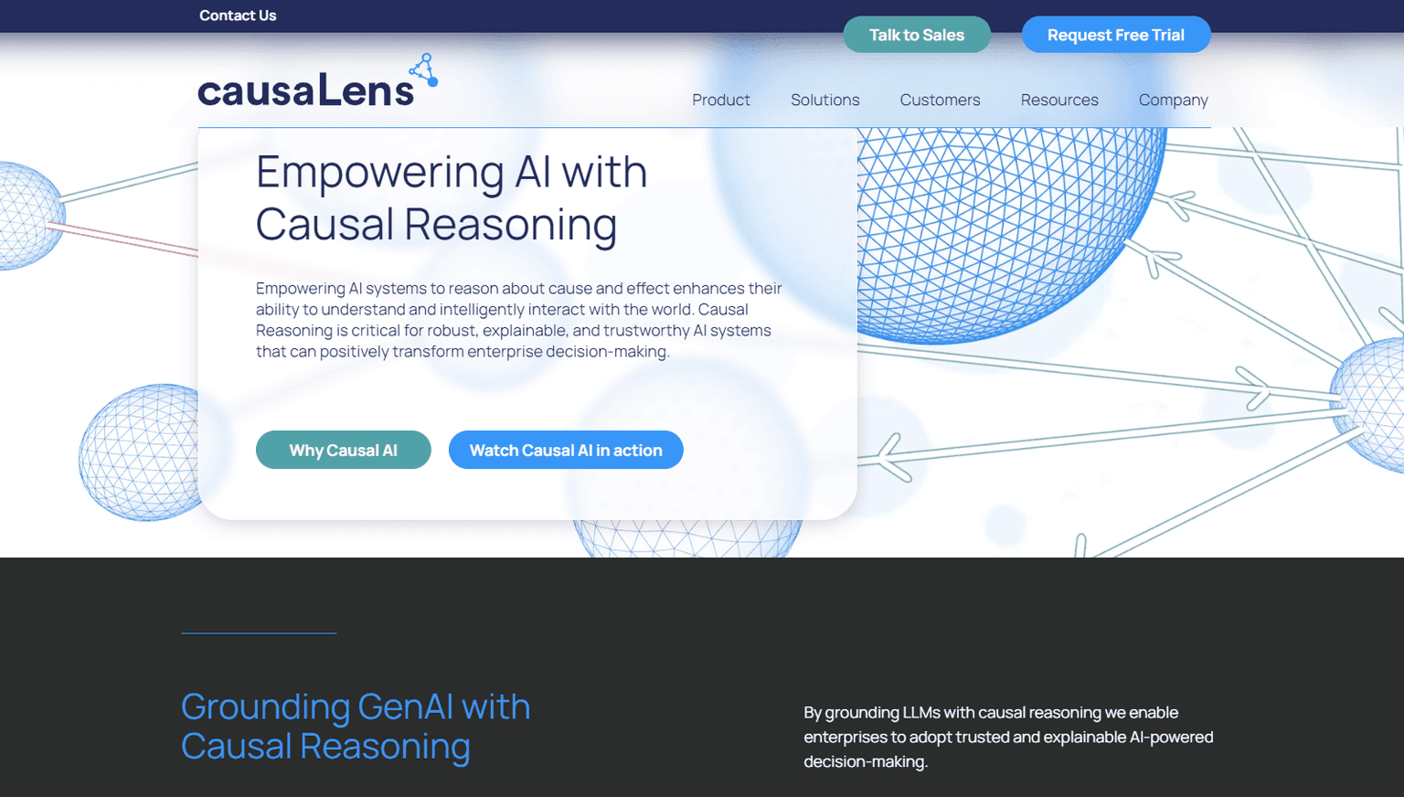 AI-powered causal reasoning and decision-making platform interface