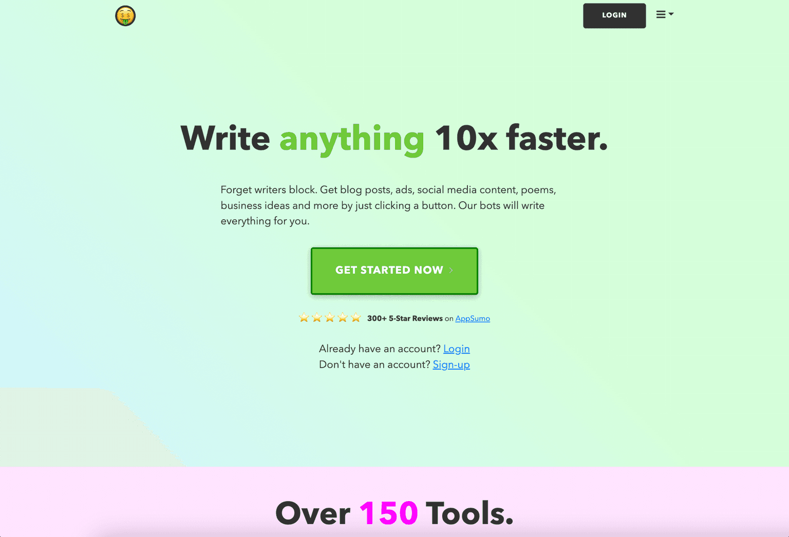 AI-powered content generation tool interface.