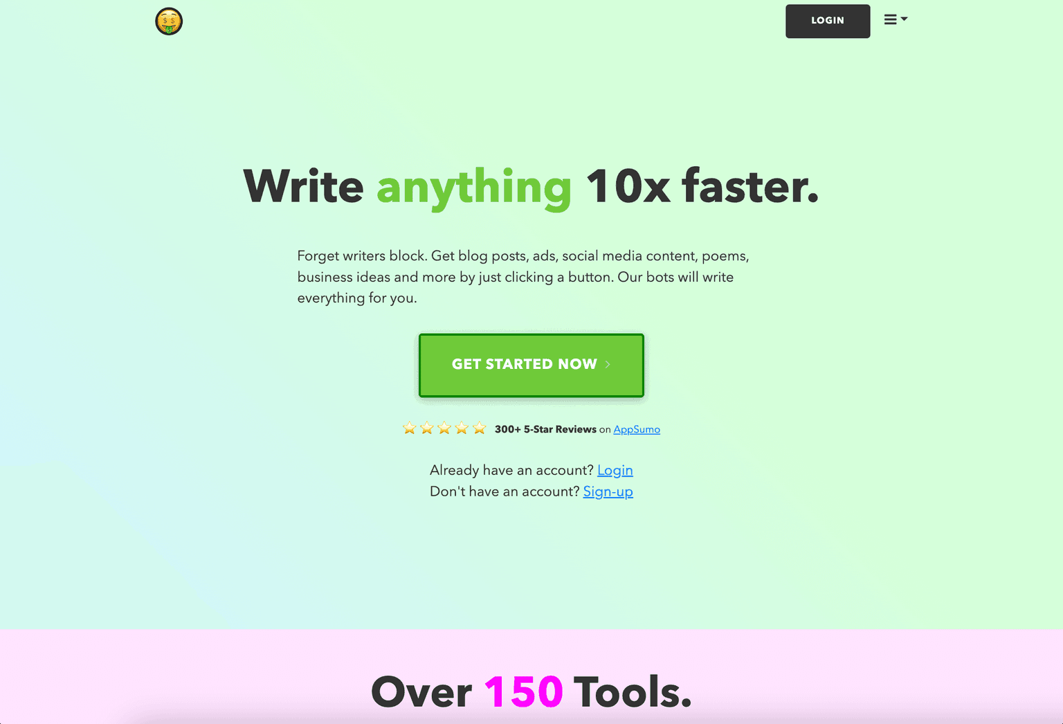 AI-powered content generation tool interface.