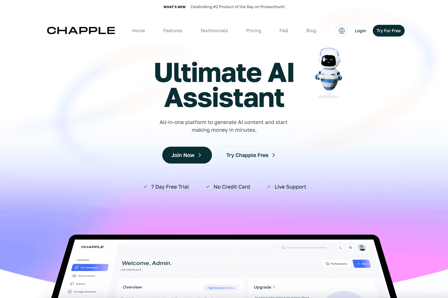 AI-powered content generator interface