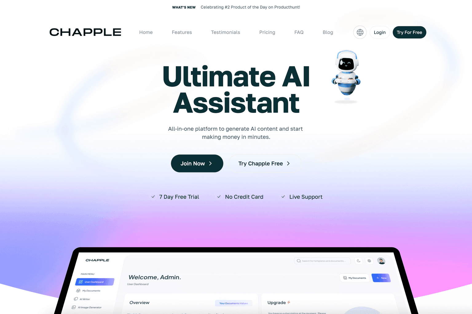 AI-powered content generator interface
