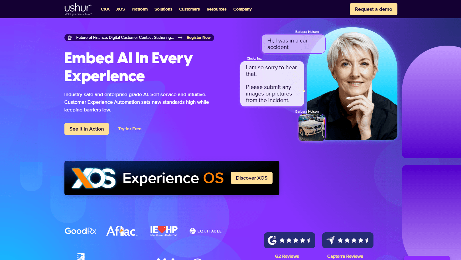 AI-powered customer experience automation interface
