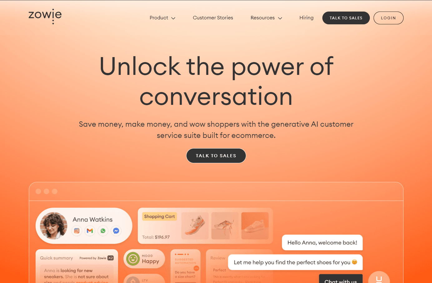 AI-powered customer service automation platform interface