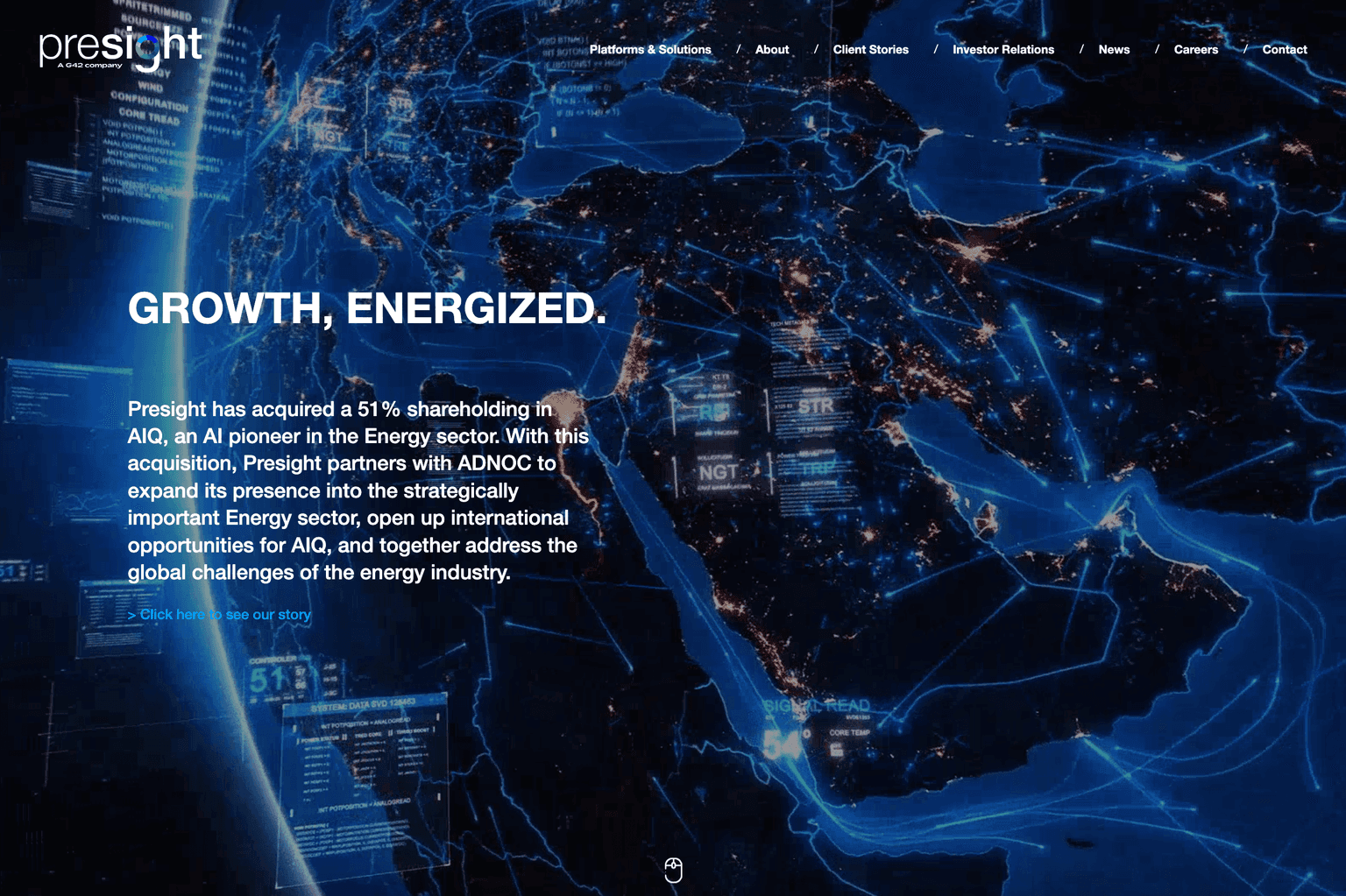 AI-powered data analytics platform interface.