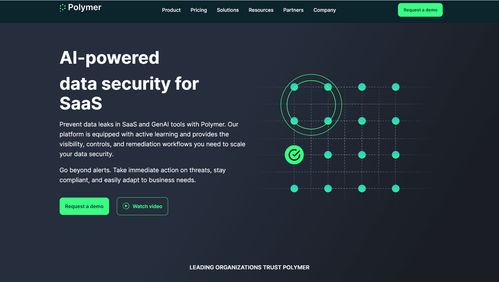 AI-powered data security platform interface