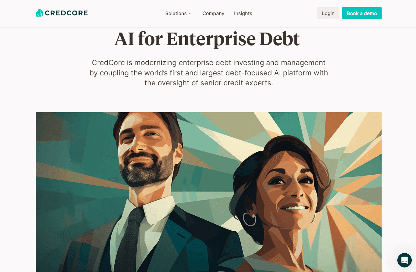 AI-powered debt management and credit risk assessment platform interface.