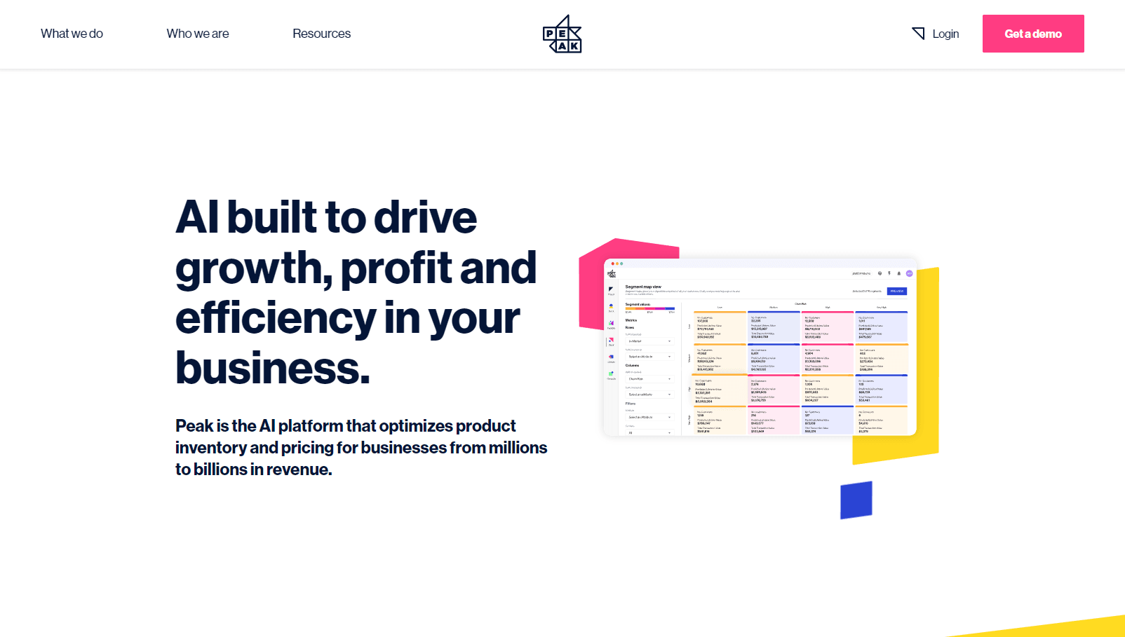 AI-powered decision intelligence and business optimization platform interface