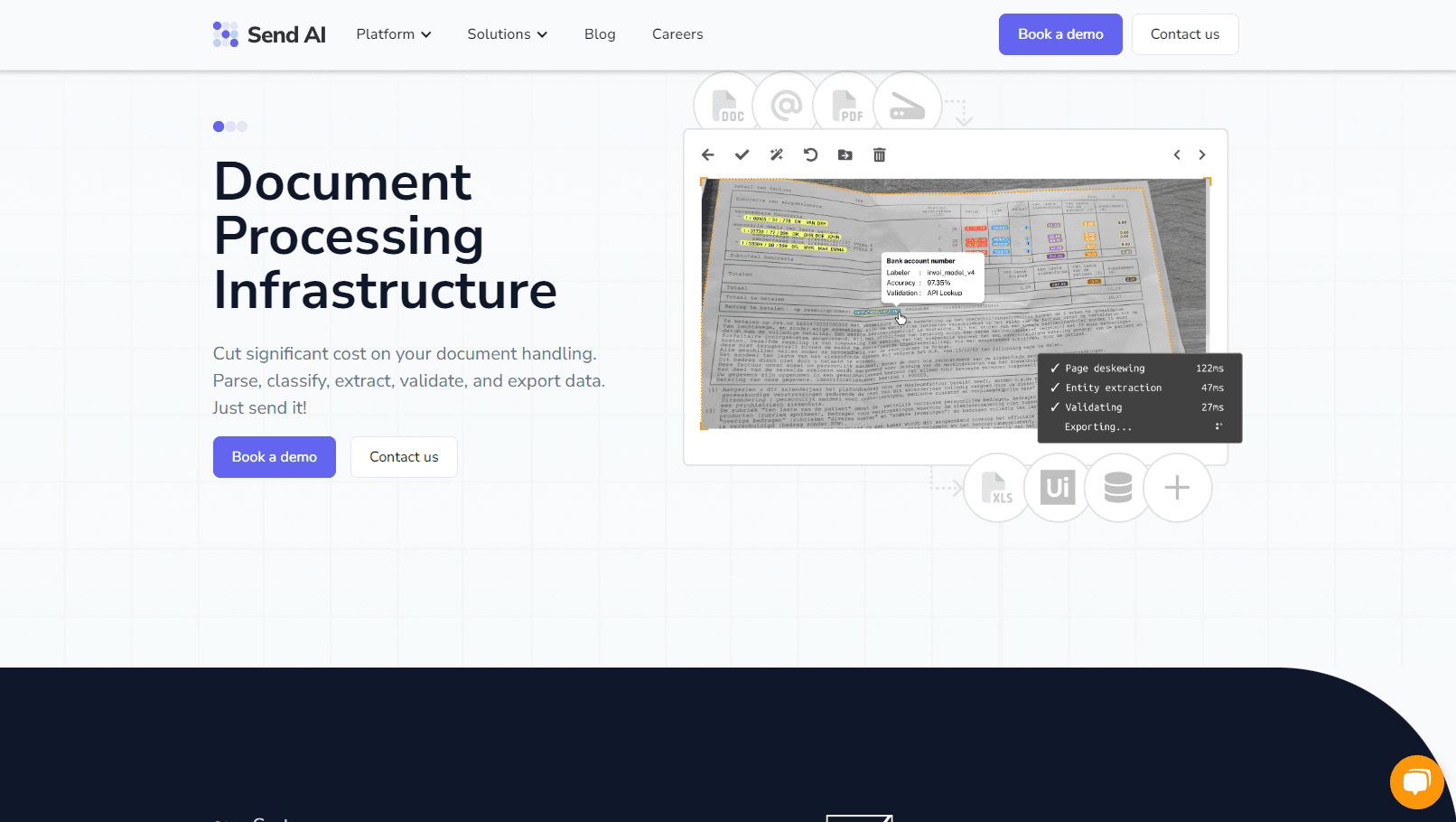 AI-powered document processing dashboard