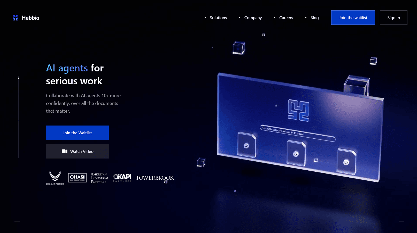 AI-powered enterprise search and document processing platform interface