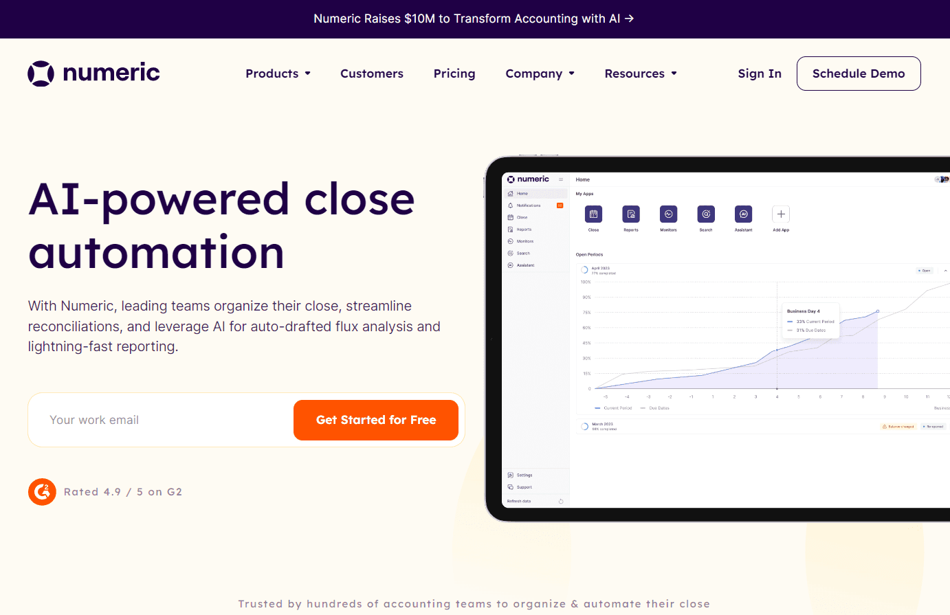 AI-powered financial close automation platform interface