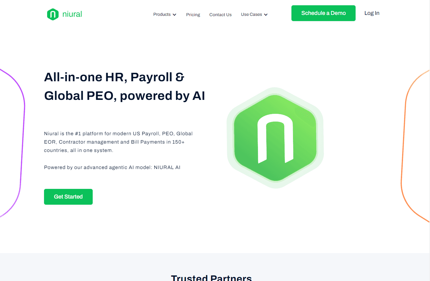 AI-powered global HR management and payroll platform interface.