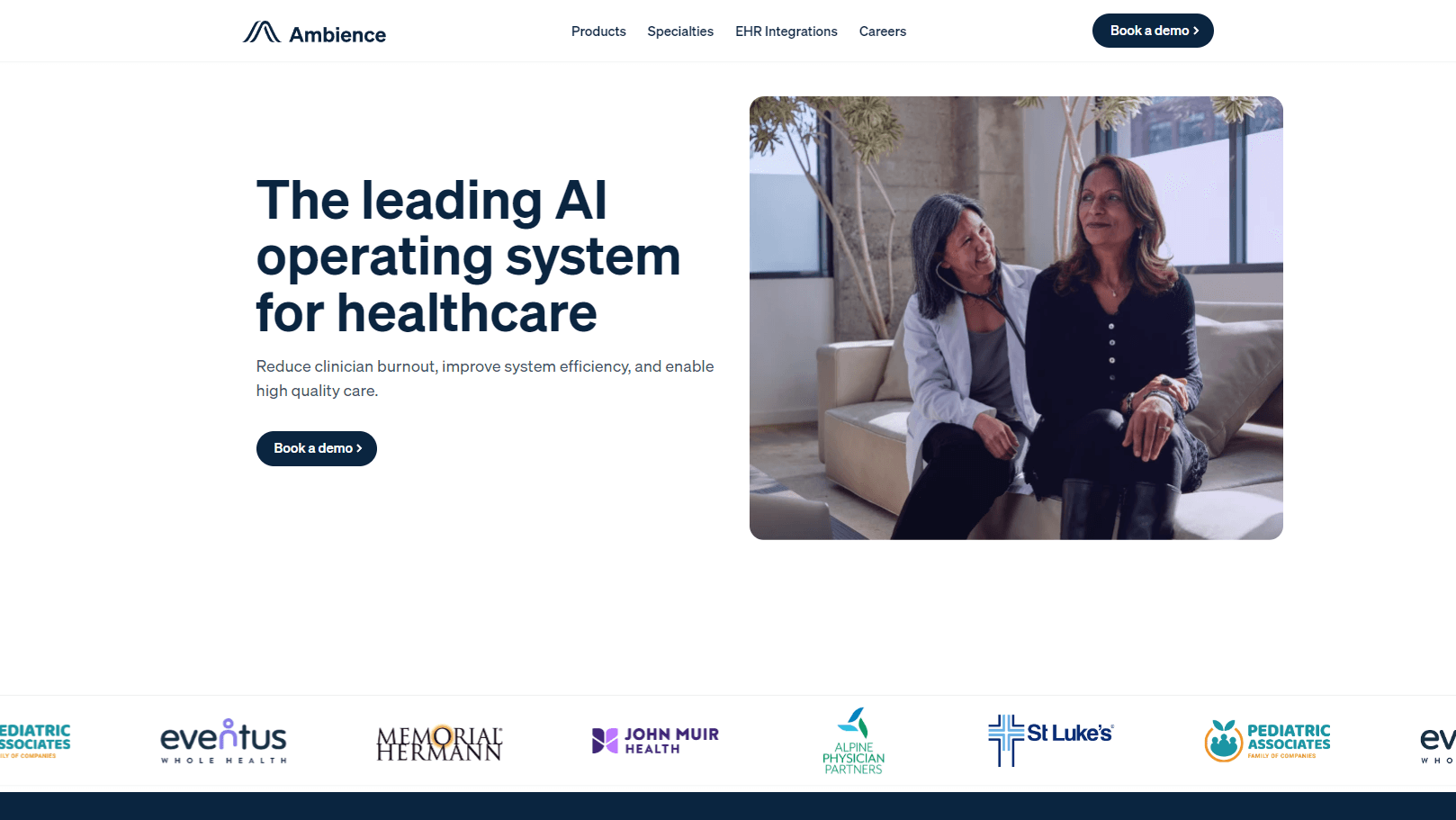 AI-powered healthcare platform interface