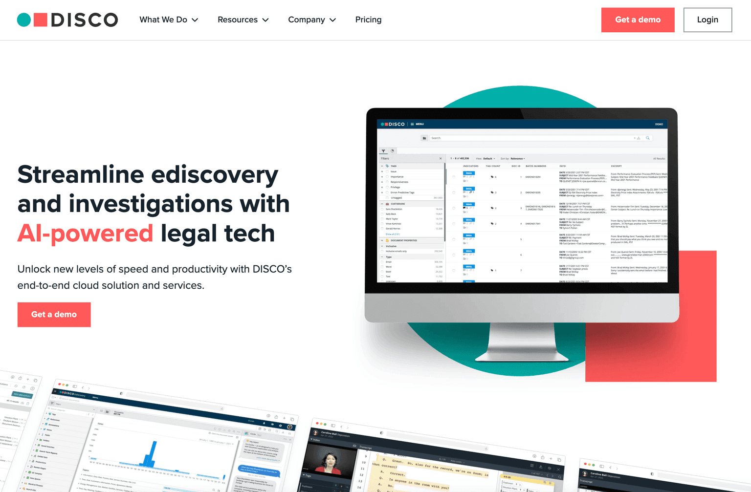 AI-powered legal technology interface.