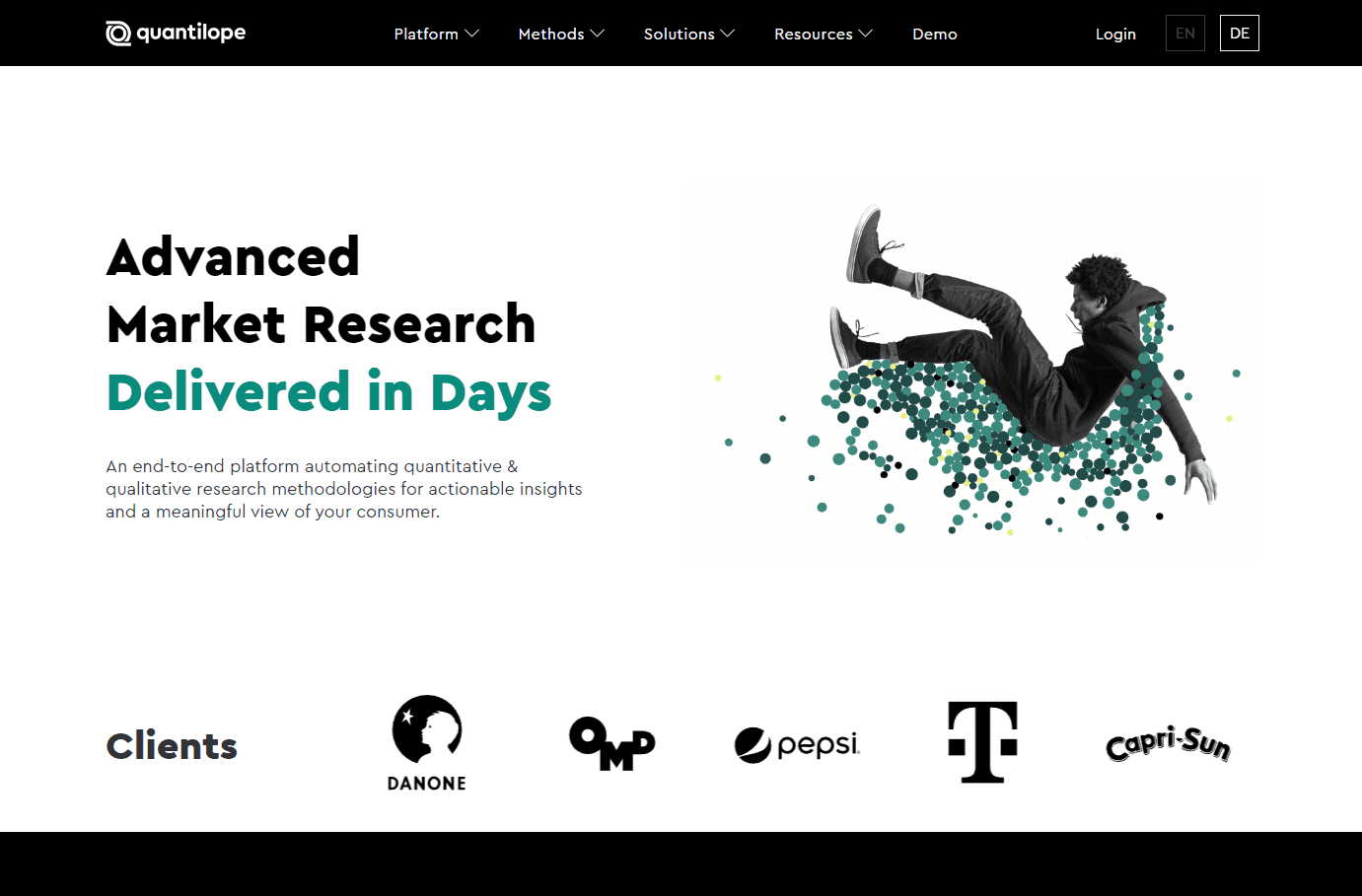 AI-powered market research and consumer insights platform interface.