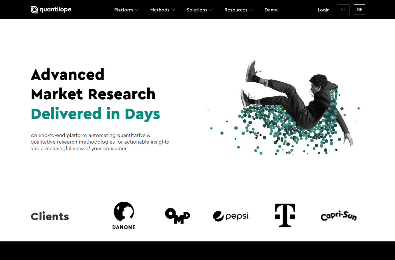 AI-powered market research and consumer insights platform interface.