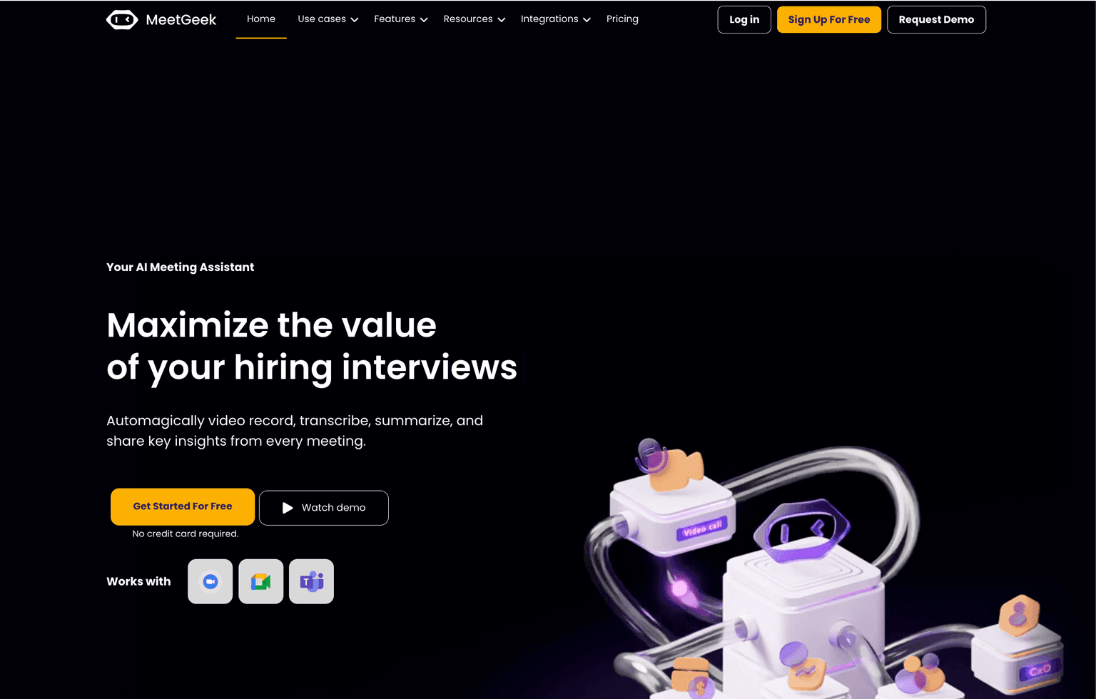 AI-powered meeting assistant interface