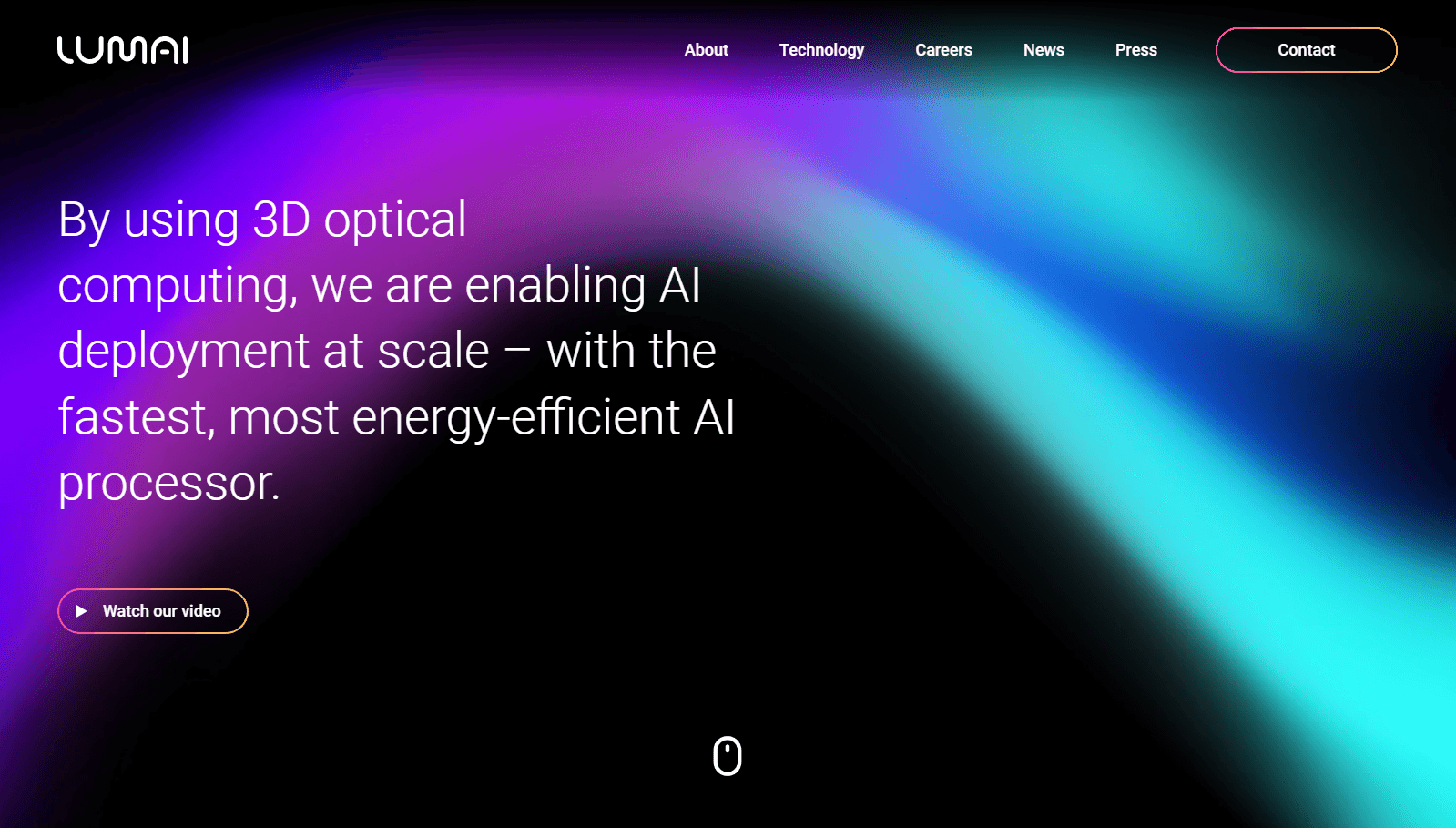 AI-powered optical computing and advanced machine learning platform interface