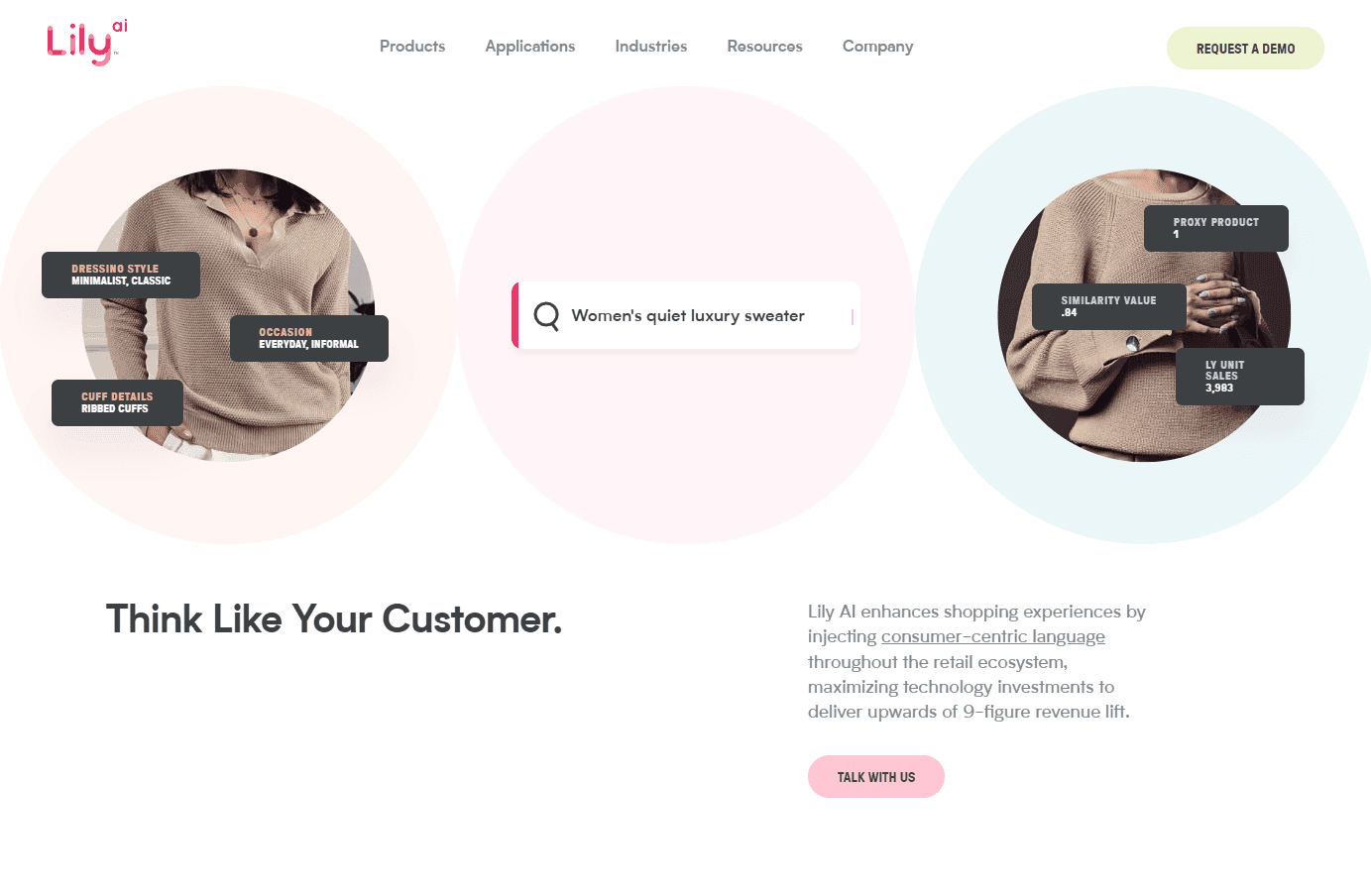 AI-powered product attribution and e-commerce personalization platform interface