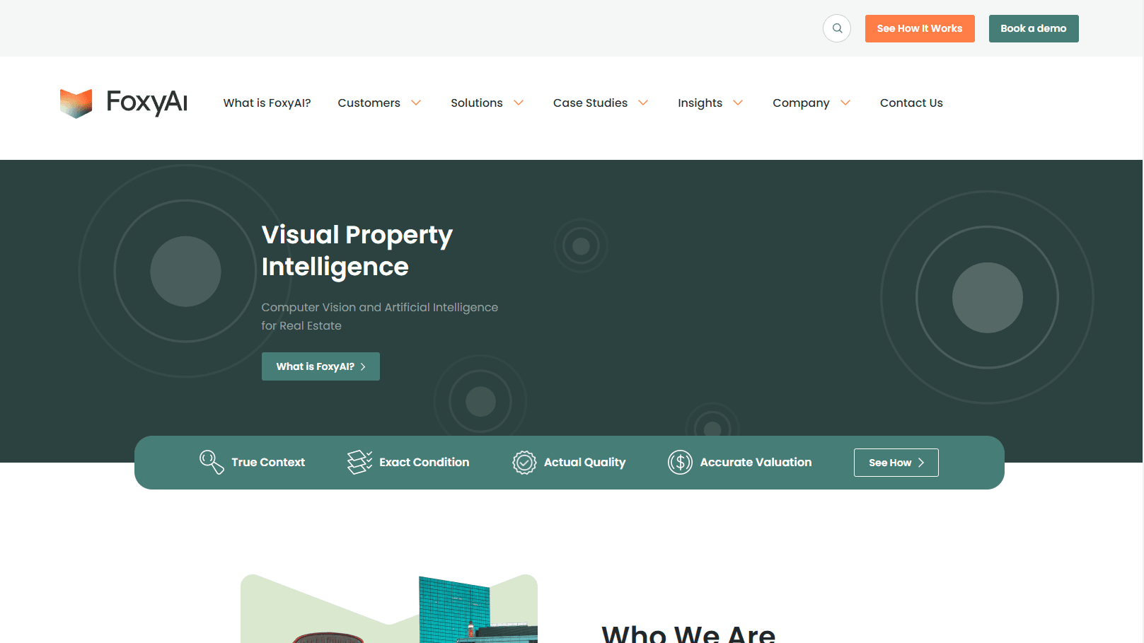 AI-powered property analysis interface