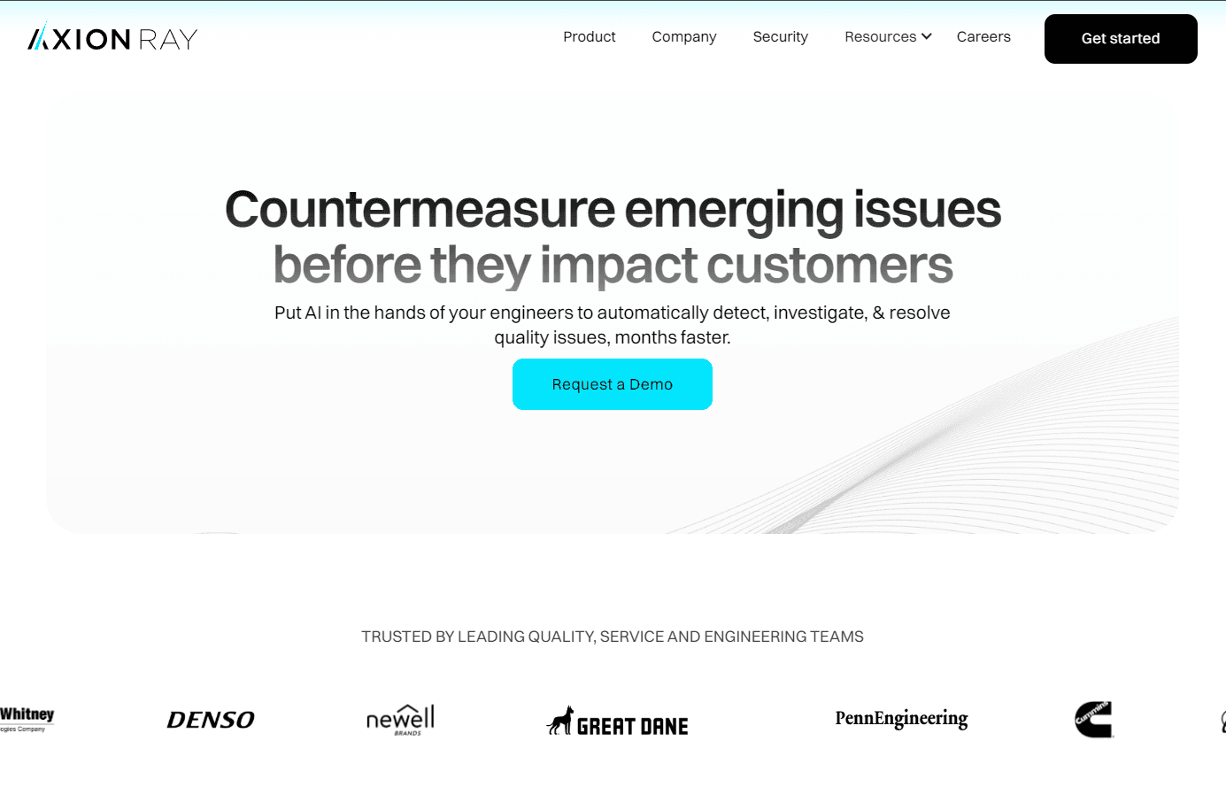 AI-powered quality issue detection and resolution platform interface