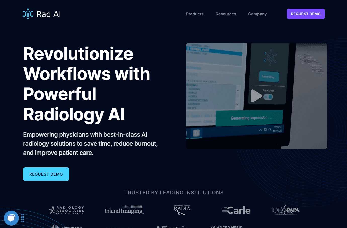 AI-powered radiology workflow optimization platform interface