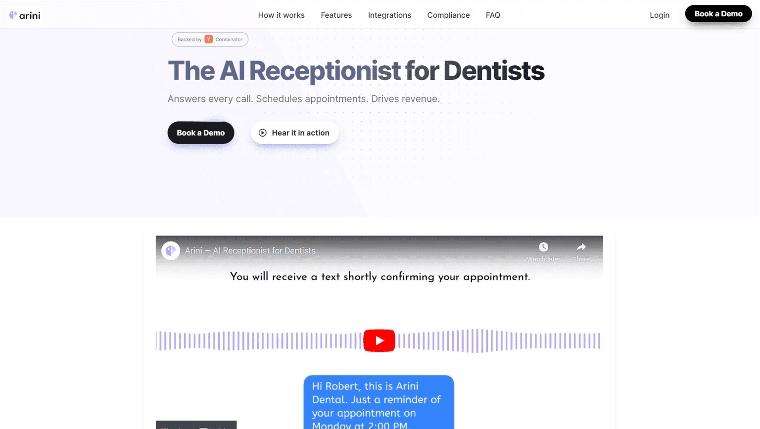 AI-powered receptionist for dental practices